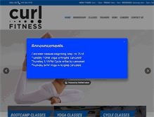 Tablet Screenshot of curlfitness.com